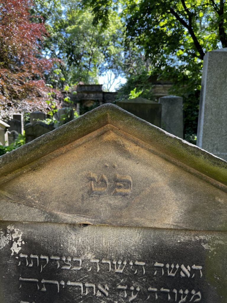 Nagrobek na cmentarzu żydowskim we Wrocławiu